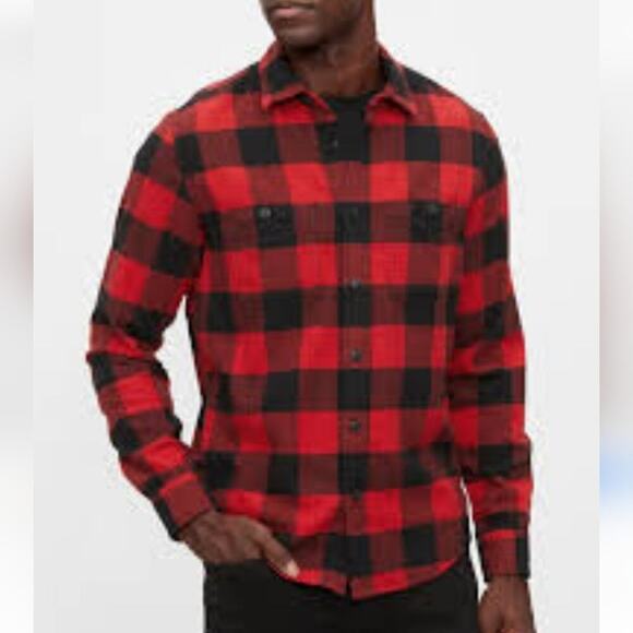 GAP Other - Gap Untucked Buffalo Plaid Long Sleeve Button Up Flannel Shirt Small